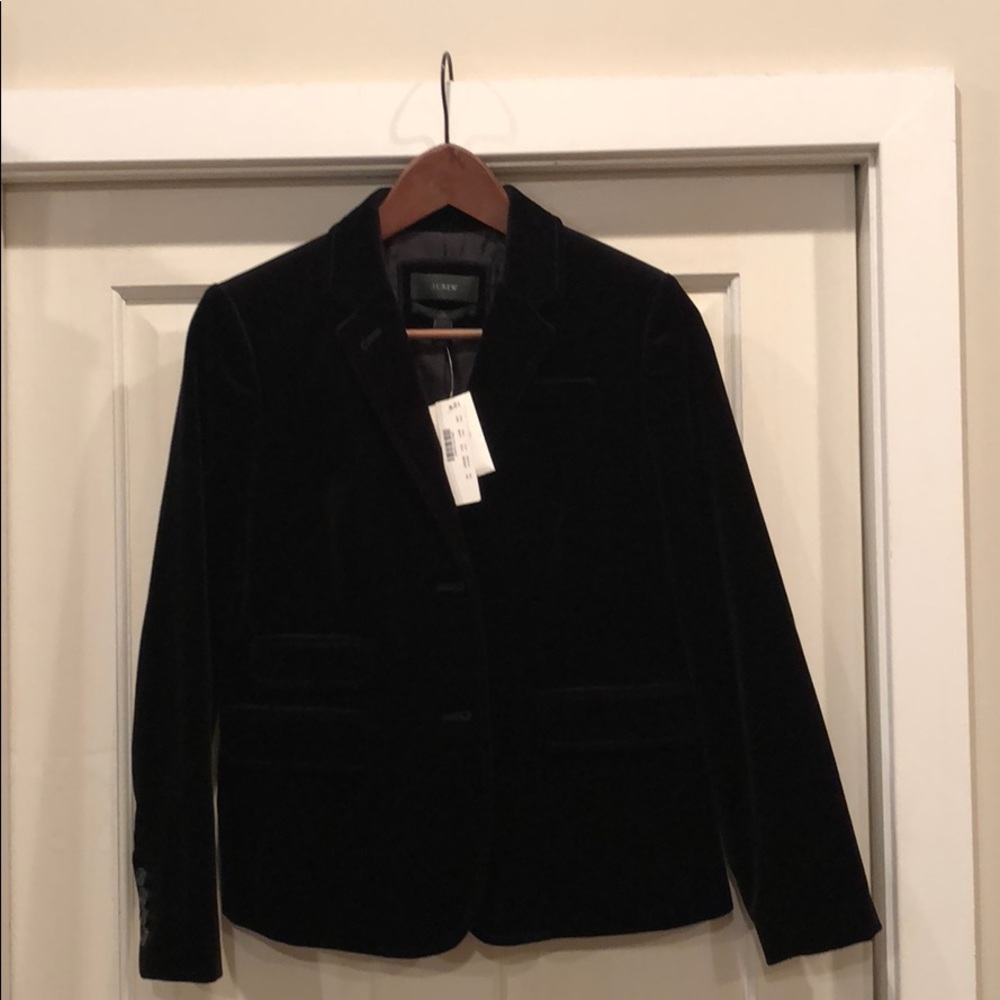 Black velvet blazer